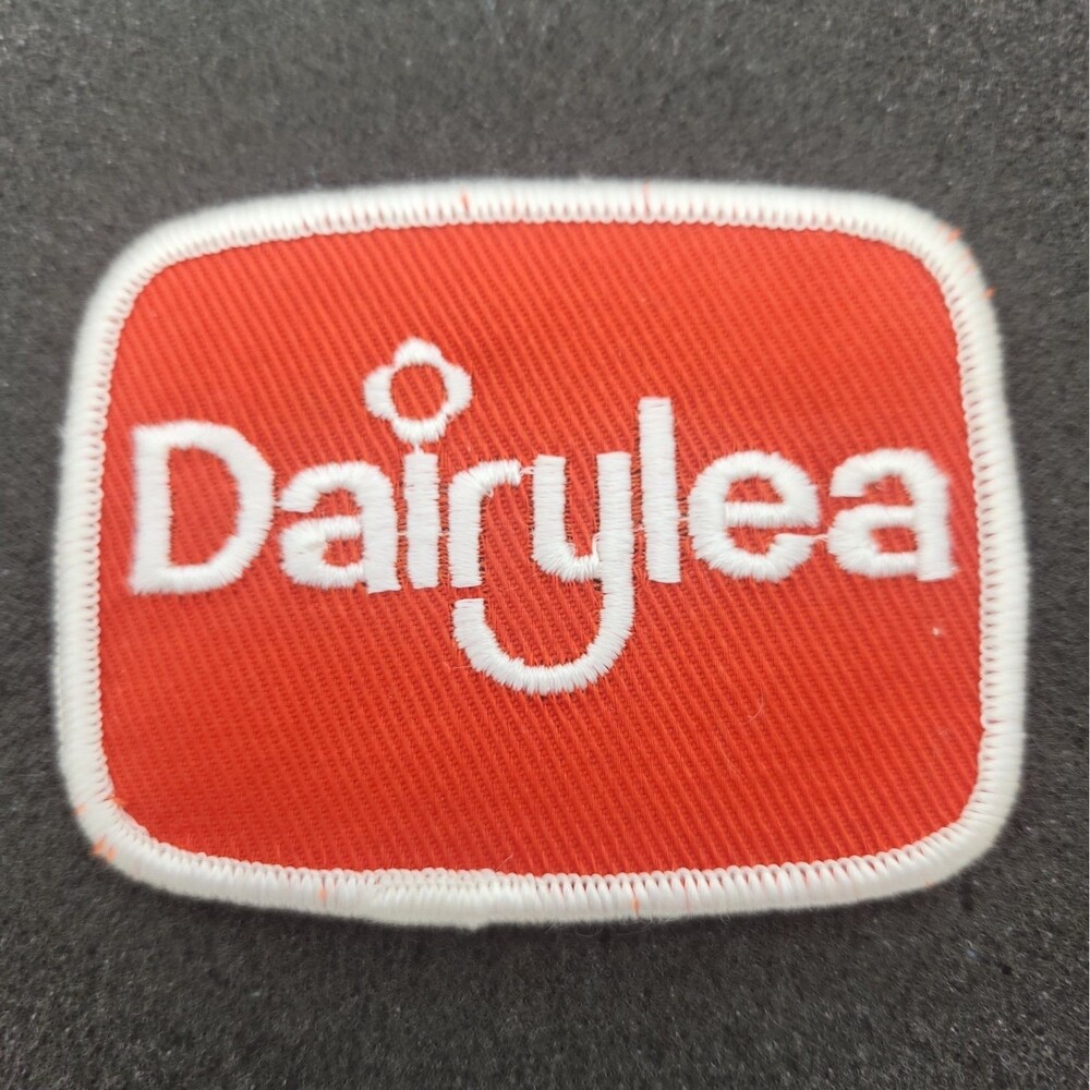 Patch Dairylea Dairy Farmer Embroidered Sew On Iron 1970's 3.5" X 2.5" VTG NOS
